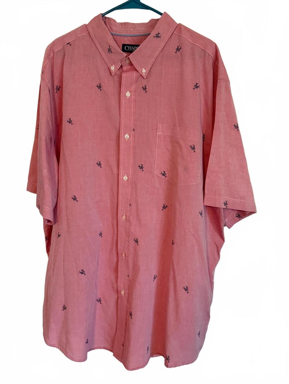 Chaps Men's 3XLT Easy Care Button-Up with lobsters